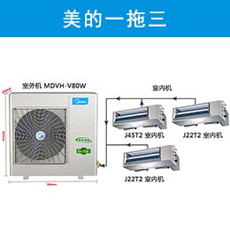 小兩房兩室一廳美的4匹一拖三中央空調(diào)經(jīng)濟套餐