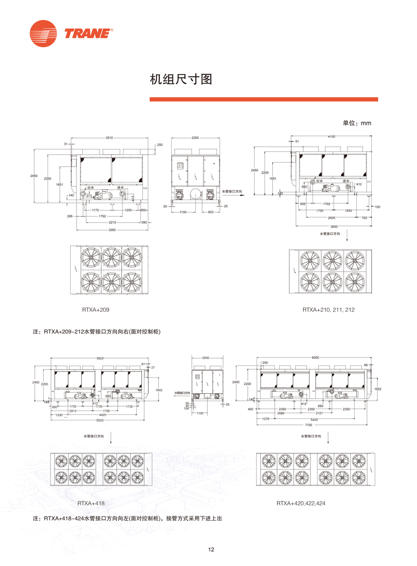 機(jī)組尺寸圖